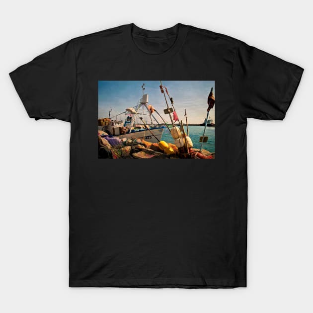 Fishing Gear on Garrucha Quayside T-Shirt by IanWL